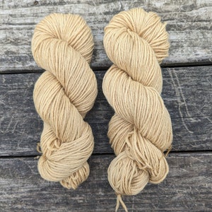 Worsted Naturally Dyed Yarn - Warm Yellow (wasp galls)
