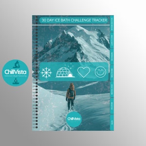 30-Day Ice Bath Challenge Tracker for Goodnotes, iPad Planner, Adobe Reader Planner, etc, Ice Bath Planner, Printable Planner