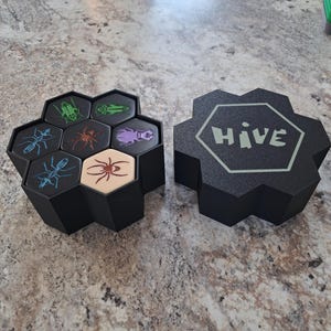 Hive Board Game Box Upgrade - Deluxe Replacement 3D printed Board Game Storage