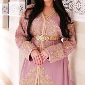 Luxe bruid takchita, bruiloftsgast Kaftan, Marokkaanse handgemaakte kaftan, Marokkaanse verlovingsjurk, Kuftan voor Taarouf, Nikah jurk.
