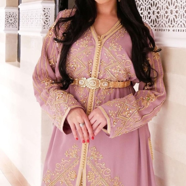 Luxurious bride takchita, Wedding guest Kaftan, Moroccan handmade caftan, Engagement moroccan dress, Kuftan for Taarouf, Nikah dress.