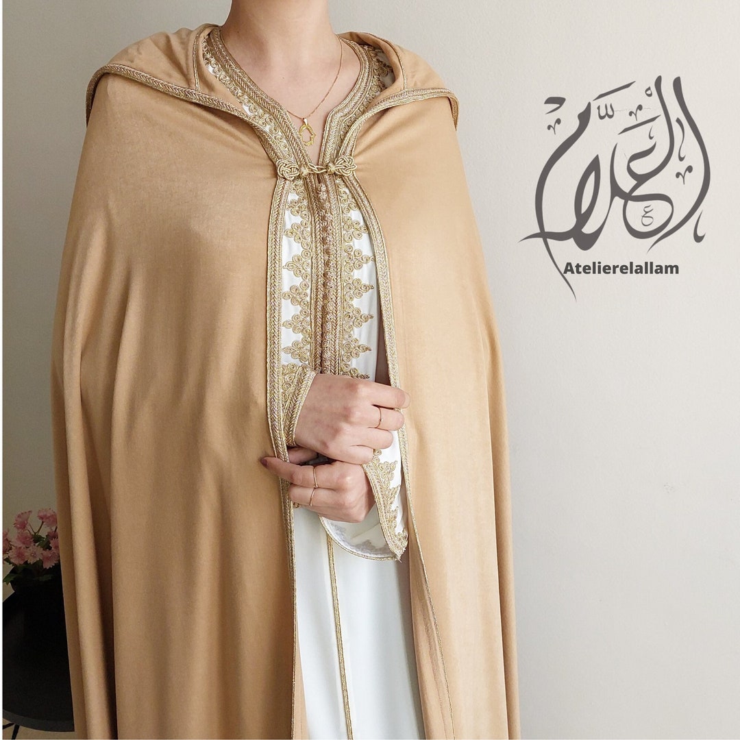 Classy Caftan With Selham, Bride Embroidered Kaftan, Engagement