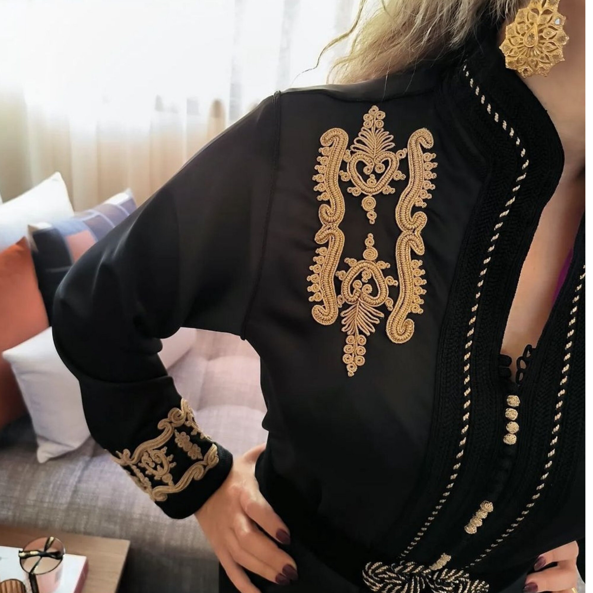 Elegant Moroccan Caftan, Embroidered Kaftan, Kaftan for Ramadan 2024 ...
