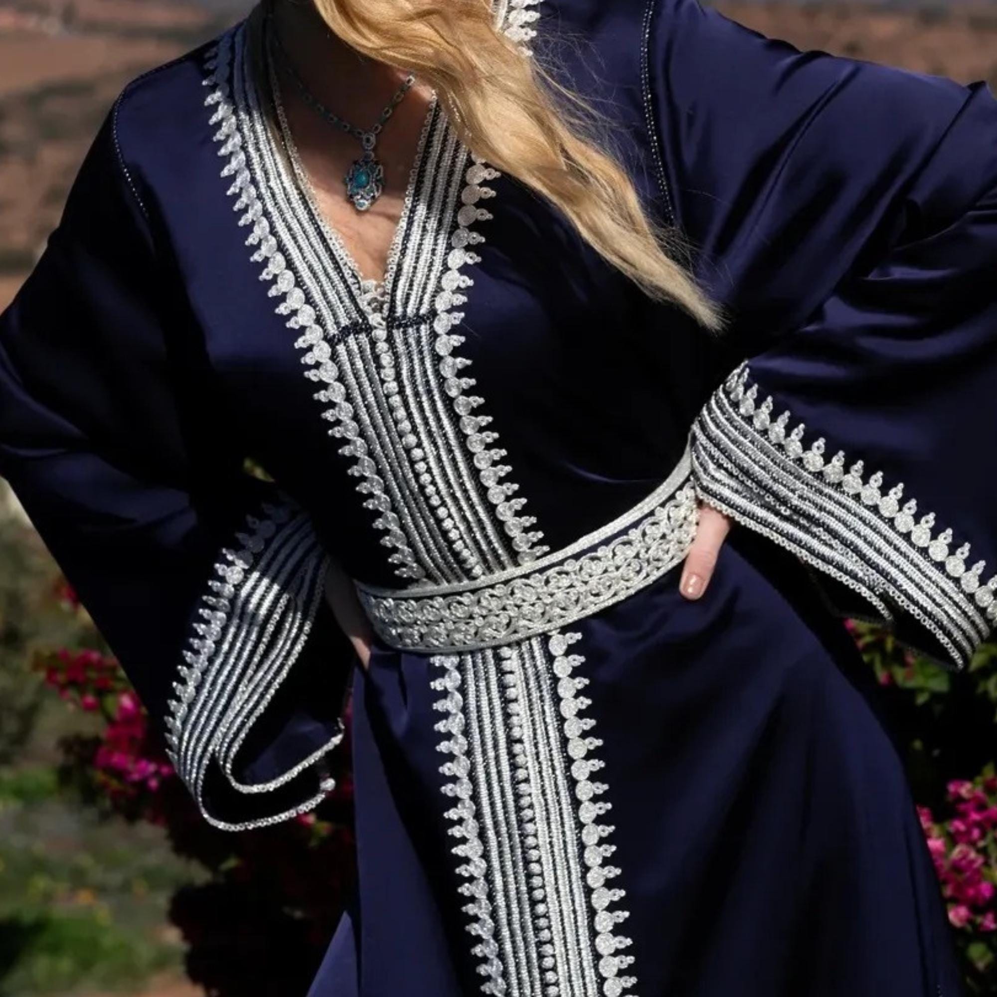 Moroccan Caftan, Wedding Guest Kaftan, Engagement Moroccan Dress