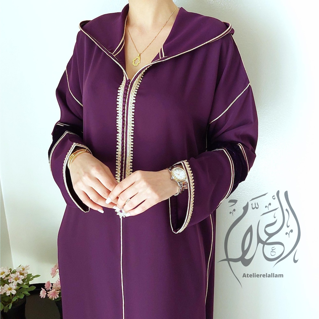 Dark Purple Morocan Jellaba, Ramadan 2026 Djellaba, Islamic