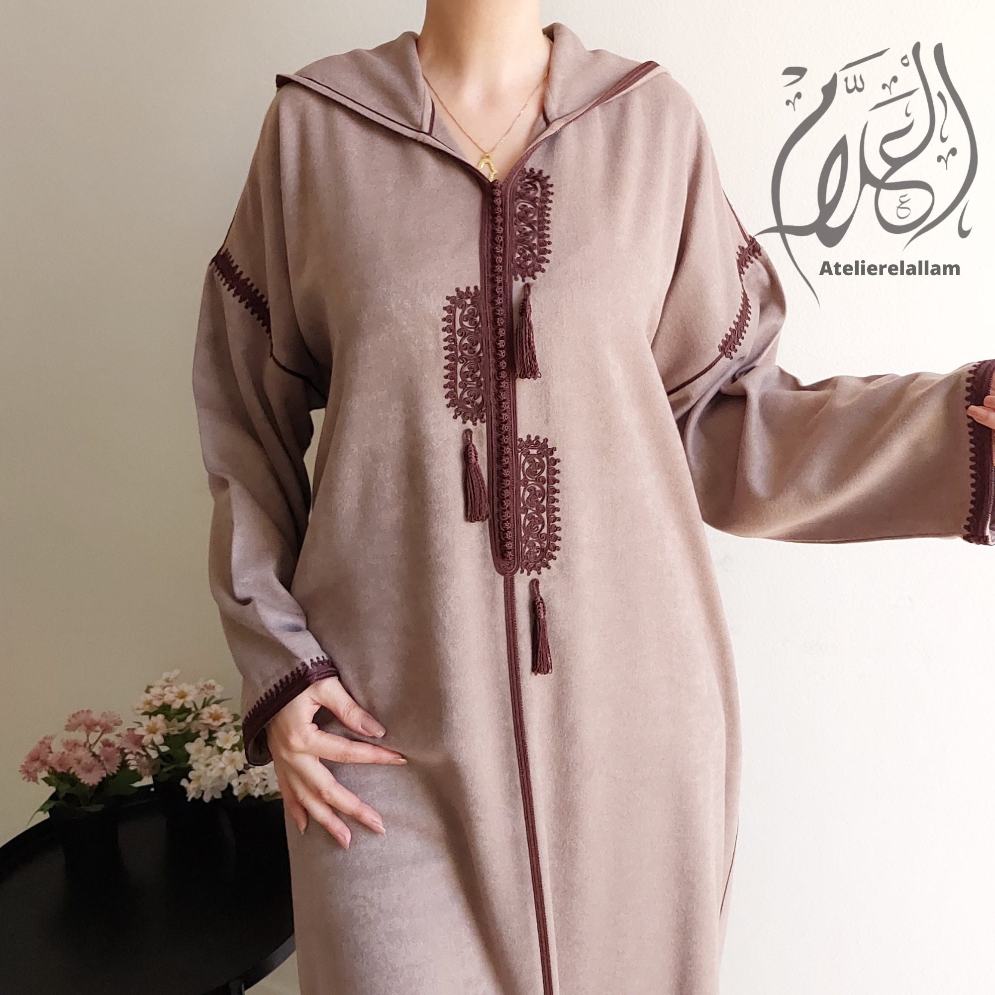 MUD長袖DAB DNE jellyyabashi着用yokoflexwitme Moroccan Jellaba, Ramadan 2025 Djellaba, Hooded Moroccan Dress