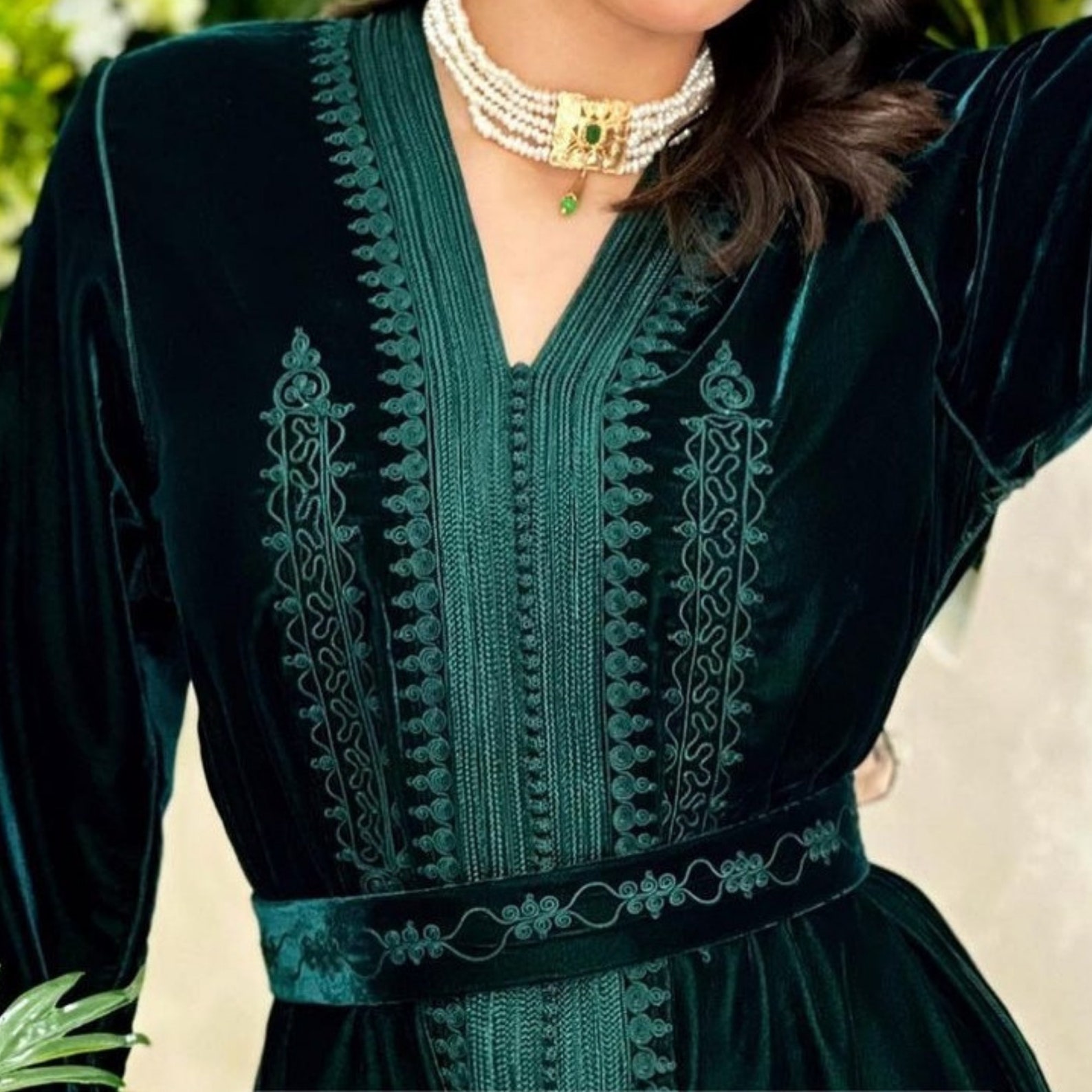 Moroccan Silk Velvet Caftan, Wedding Guest Kaftan, Womens Velvet Dress ...