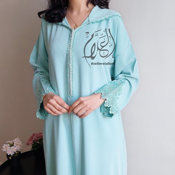 Moroccan Summer Jellaba Beaded Djellaba Jallaba for Eid Al Adha Gift for Her Arabic Dress for Eid Islamic Dress Abaya Gandoura. Etsy Sweden