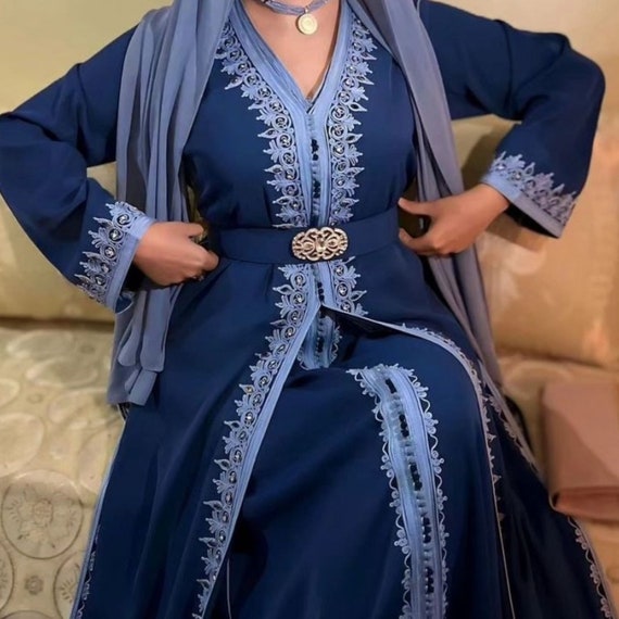 Marokkaanse kaftan Bruiloft gast Kaftan Marokkaanse verlovingsjurk Kuftan voor Taarouf Nikah jurk Luxe bruid takchita Arabische jurk. Etsy Belgie