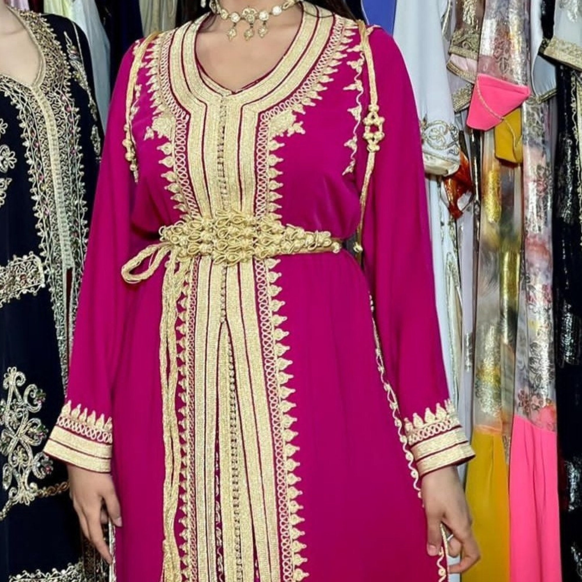 Takchita Wedding Kaftan With  Multi Establishment With Veli