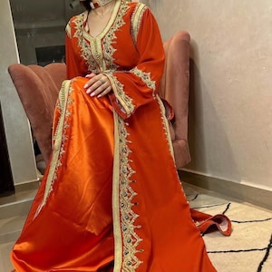 Moroccan caftan, Wedding guest Kaftan, Engagement moroccan dress, Kuftan for Taarouf, Nikah dress, Luxurious bride takchita, Arabic dress.