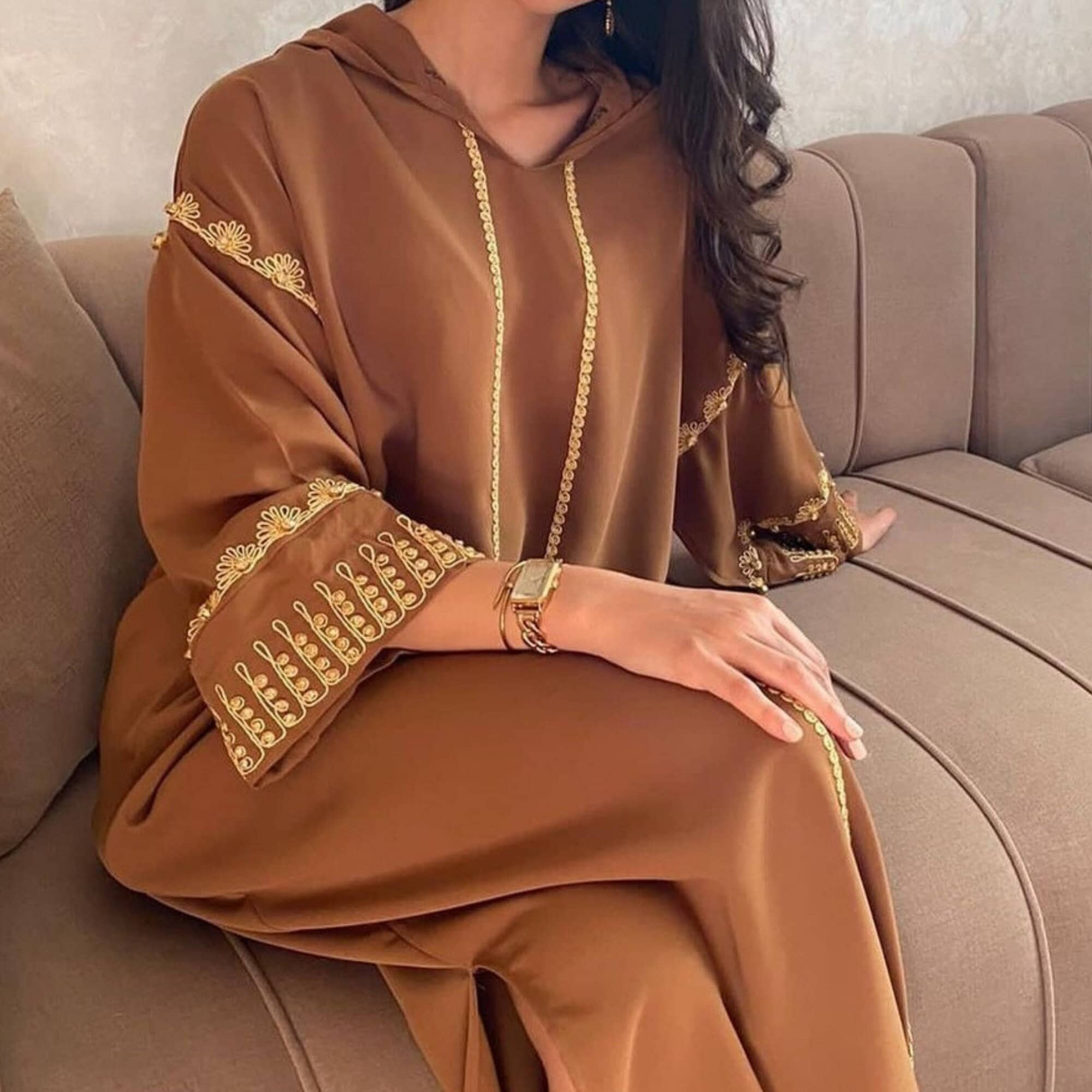 Light Brown Ramadan Jellaba collection 2024, Moroccan Djellaba, Aid Al Fitr Jelaba, Gift for Her 