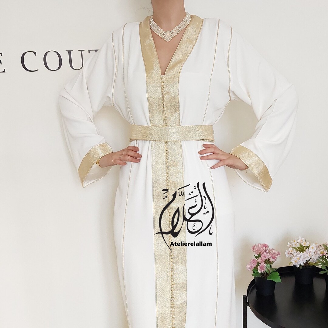 Classy Wedding Guest Kaftan, Trendy Moroccan Caftan, Moroccan Dress for ...