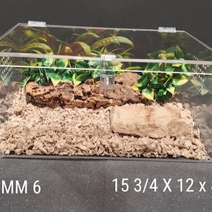 Reptile Enclosure, Tarantula Cage, 6 Gallon Size, Gecko, Terrarium