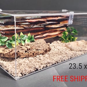 Reptile Enclosure, Tarantula Cage, 10 Gallon Size, Gecko, Terrarium, Snakes, Frogs, terrestrial