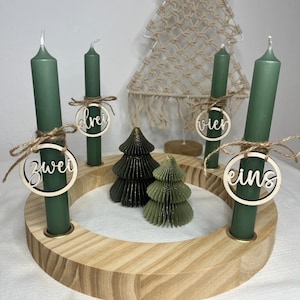 Advent wreath numbers Christmas decoration wooden numbers for candles Advent decoration wooden gift Christmas decoration for Advent wreath