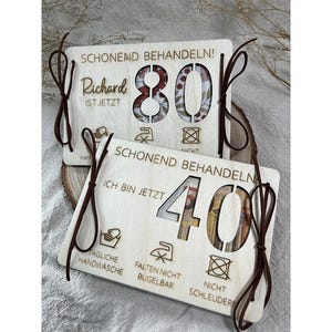 Unique personalized wooden sign – Engraved nameplate with funny sayings and individual wooden decoration