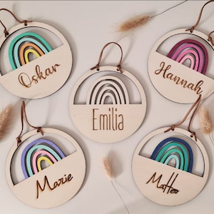 Children&#39;s Room Decoration Name Plate - Personalized Baby Gift, Birthday Gift, Birth Gift, Individual Door Sign