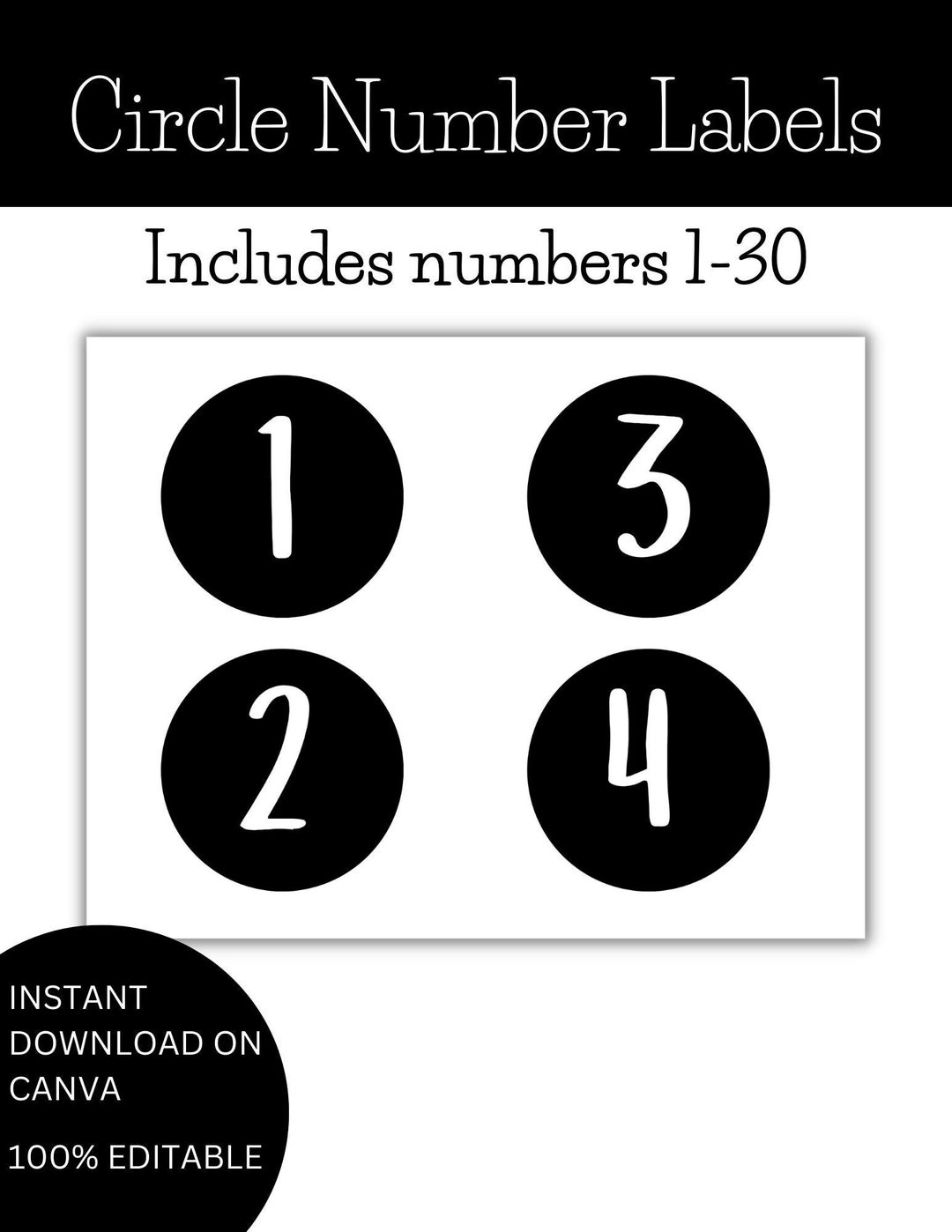 Solid Color Table Number Labels Numbers 130 Editable Etsy