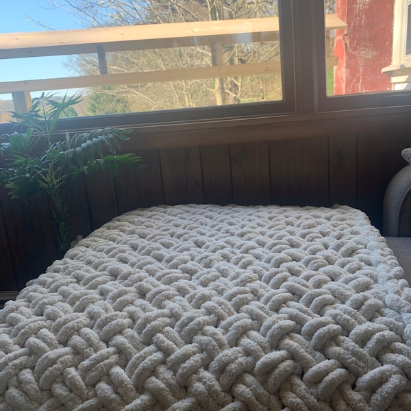 Big Knit Blanket Etsy
