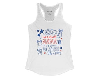 Baseball Mama Racerback Tank, Game Day Baseball Fan Shirt