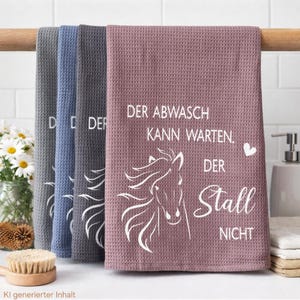 Dish towel horse horse lovers stable image 2