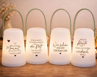 LED Lampen Outdoor  Indoor batteriebetrieben und Timer Sprüche Geburtstag Geschenkideen Draußen Garten Party Me Time