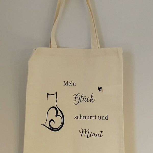 Jutebeutel Katze Kater Einkauf Geburtstag Glück