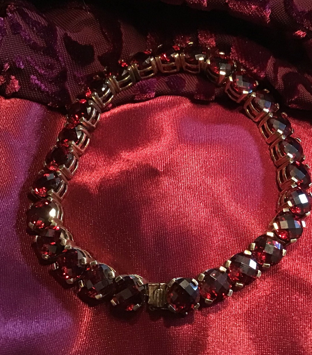 Beautiful 14k Sterling Vermeil Bohemian Tennis Bracelet Etsy