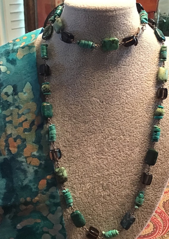 Rare Silpada Turquoise Sterling Gem Necklace
