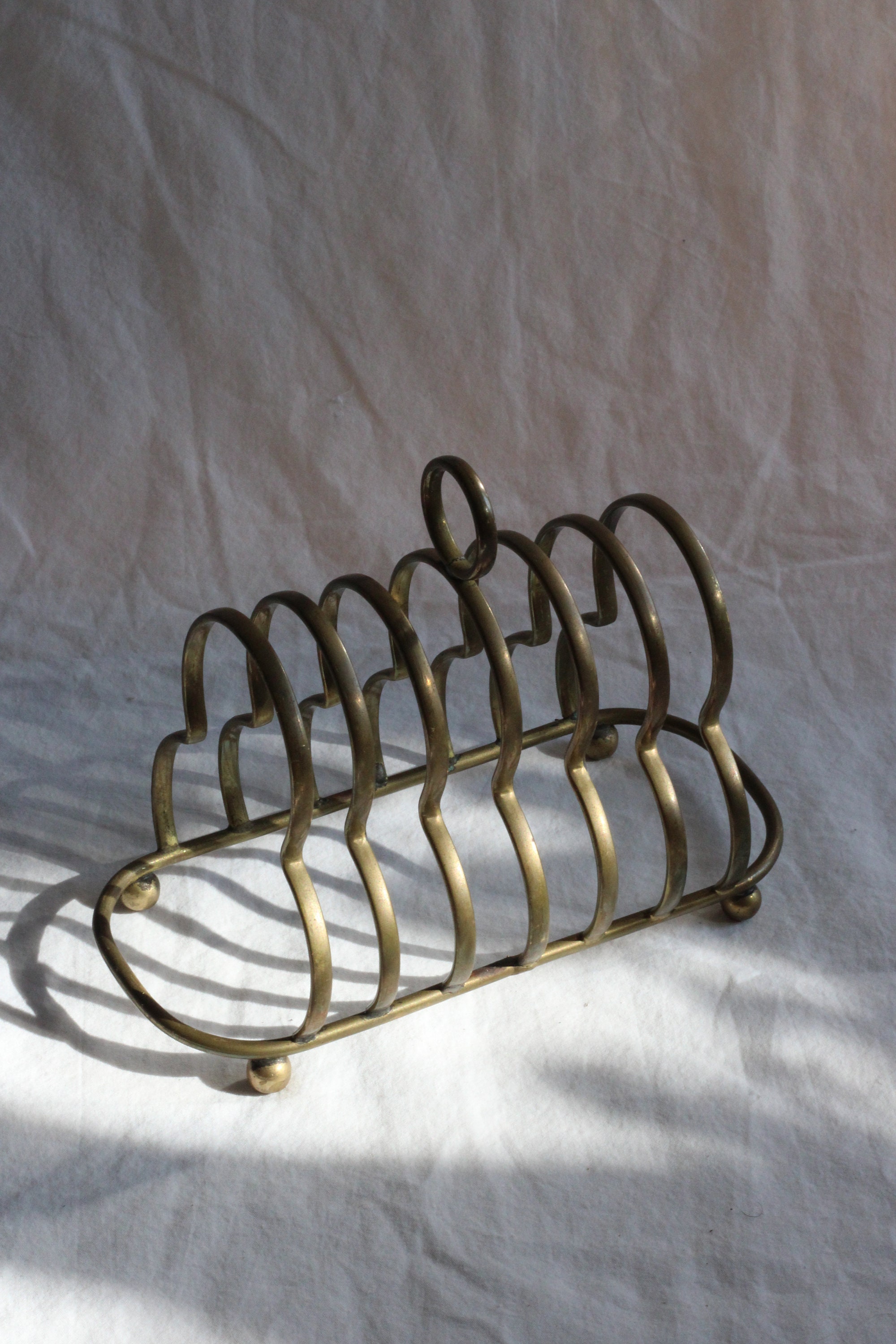 Vintage Brass Toast Rack / Mail Organizer Etsy