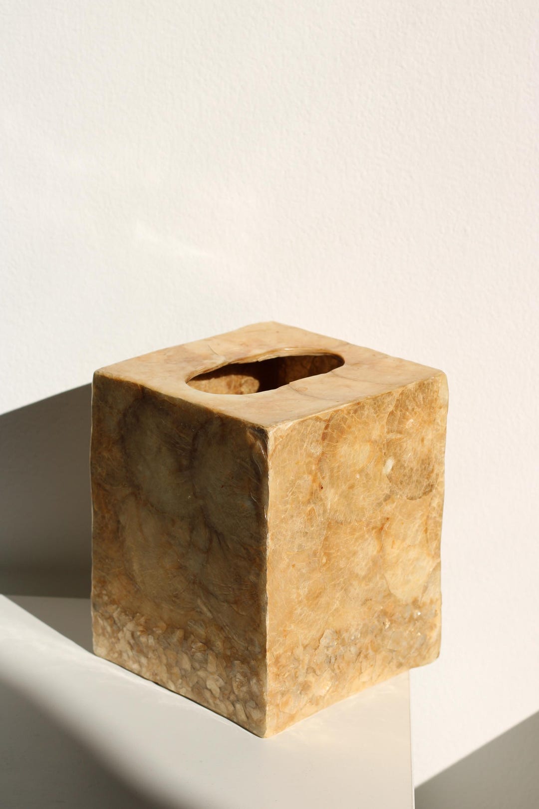 Brown Capiz Shell Tissue Box Cover - Etsy