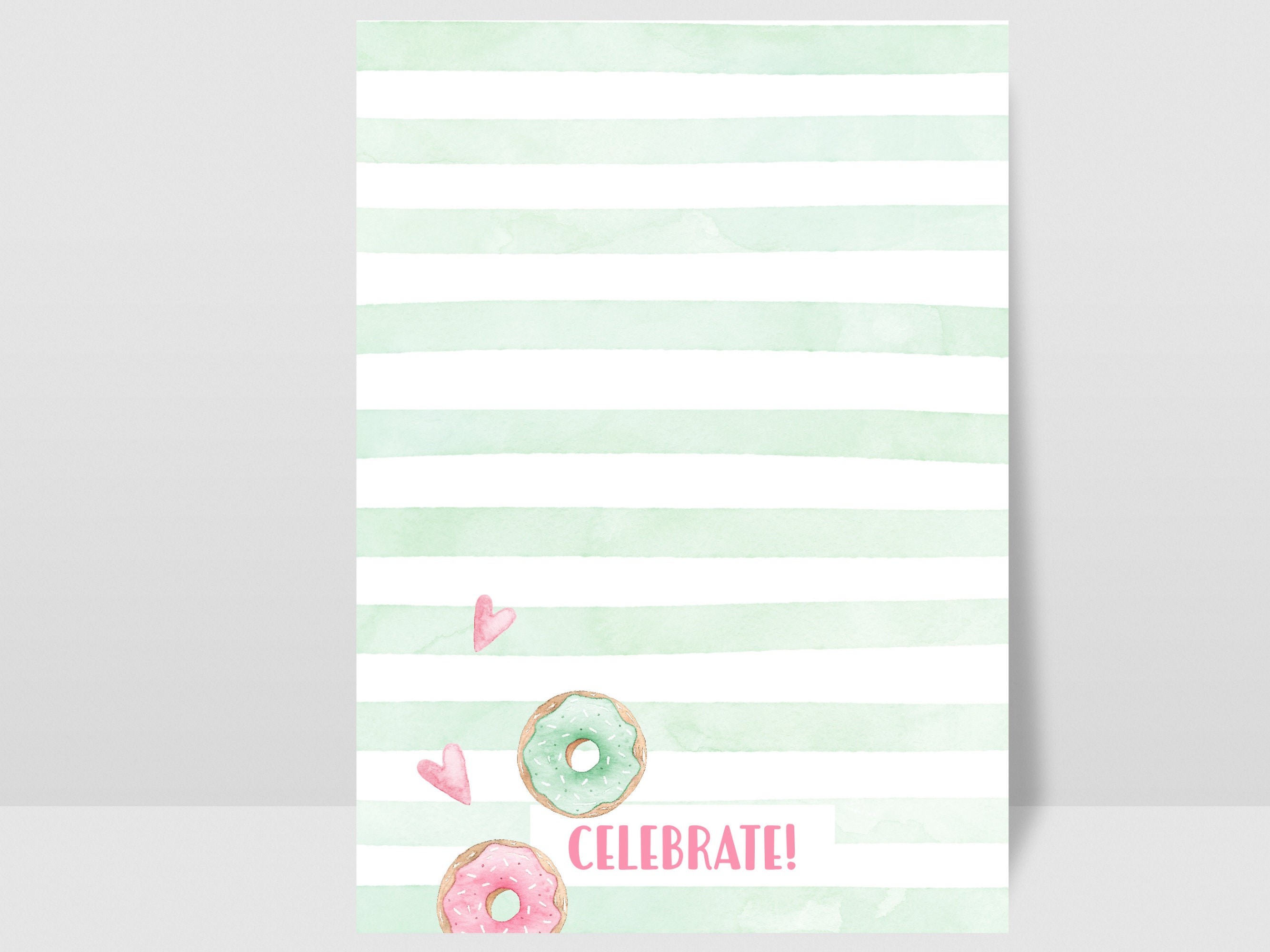 Donut Printable Birthday Invitation, Editable Donut Birthday Party ...