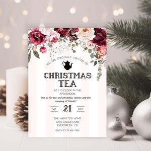 Christmas Tea Party Invitation