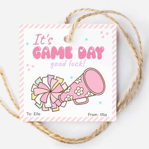 Cheerleading Gift Tags, Cheer Competition Tag, Cheerleader Motivation Tag, Good Luck Gift Tag, Cheer Camp Gift, Good Luck Favor Tag