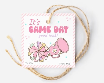 Cheerleading Gift Tag: Good Luck Favor, Competition Tag (Digital Download)