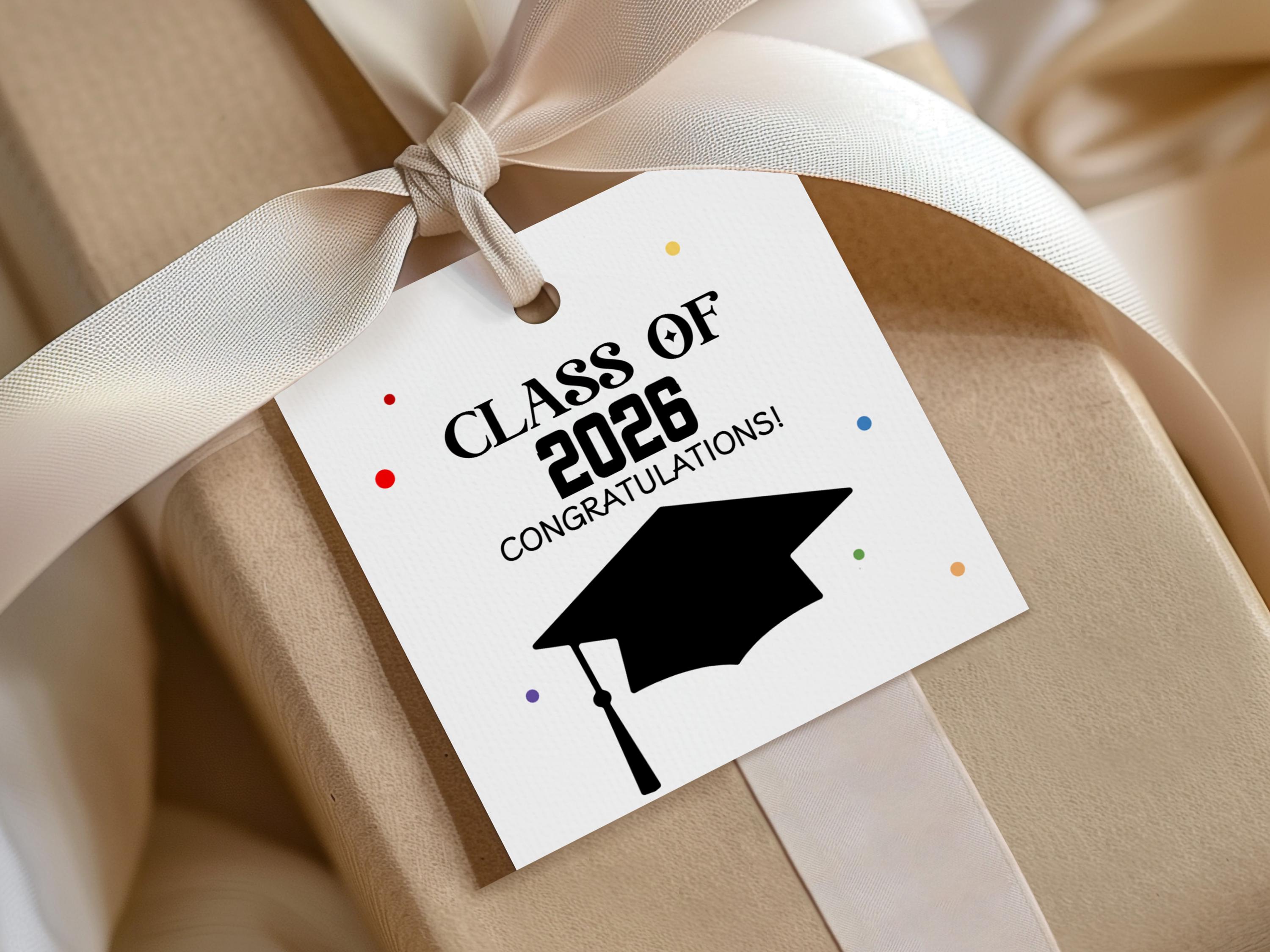 2026 Graduation Gift Tag, Class of 2026 Graduation Party Favor Tag ...