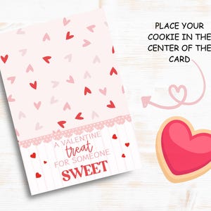 Valentinstag Herzen Cookie Karte, druckbare Mini Cookie Valentinstag Karte, Cookie Verpackung, Mini Kekse, Valentine Cookie Party Leckerei