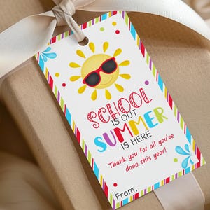 Geschenkanhänger für die Wertschätzung des Lehrers, Geschenkanhänger zum Jahresende, Schulen für den Sommer, Dankeschön für Lehrer, Geschenkanhänger für den Sommerlehrer