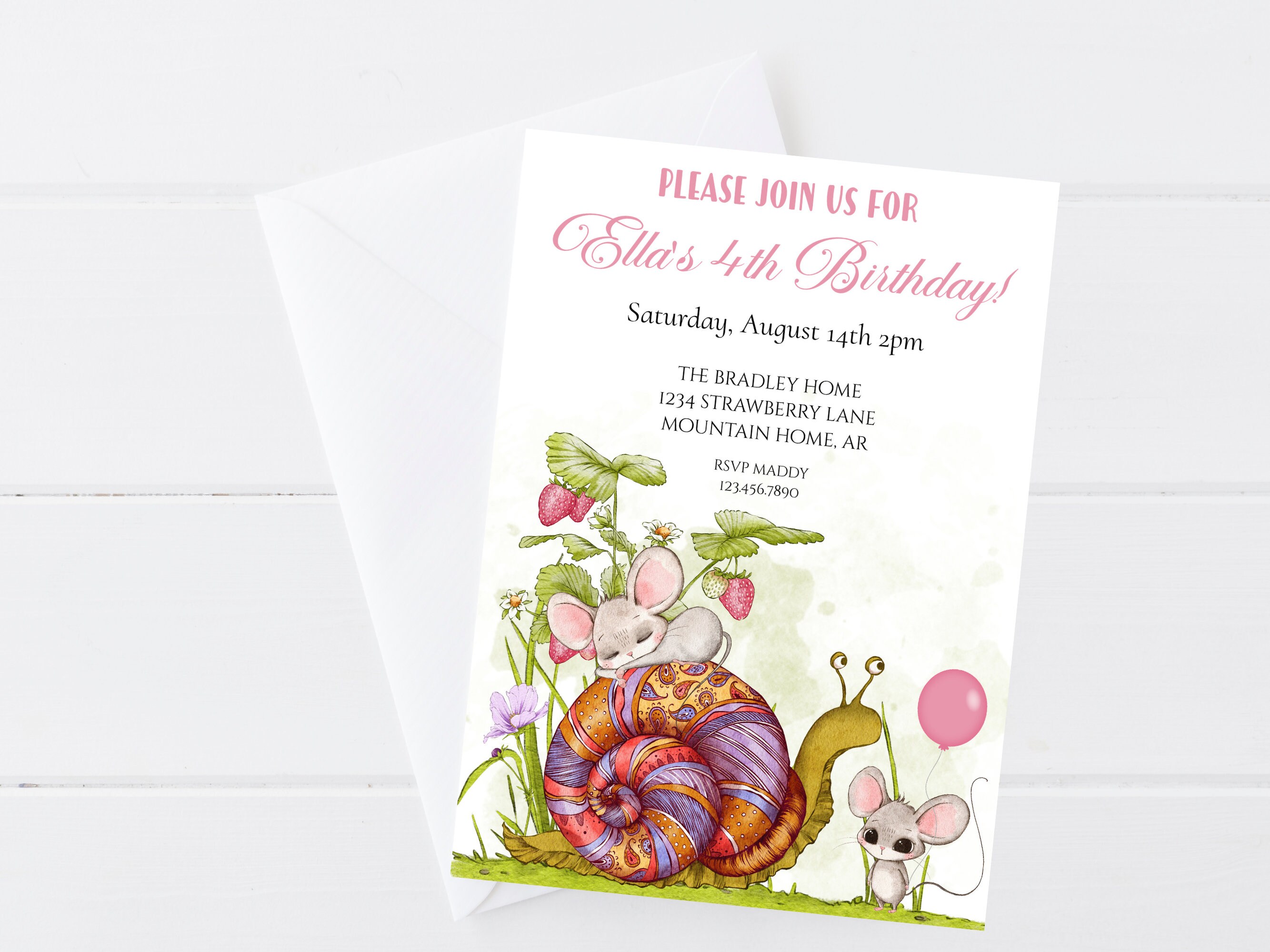 Birthday Party Invitation Template/ Printable Birthday Invitation/ Cute ...