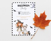 Editable Kids Halloween Party Invitation, Spooktacular Costume Party Invite, Kids Trick Or Treat Party, Halloween Birthday Party Invite