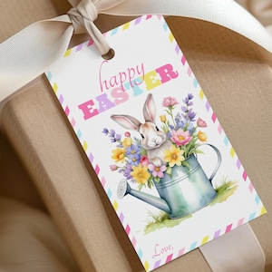 Happy Easter Gift Tag, Easter Gift Tags, Easter Sweet Treat Tag, Easter Basket Gift Idea, School Class Easter Tag, Cute Bunny Easter Tag