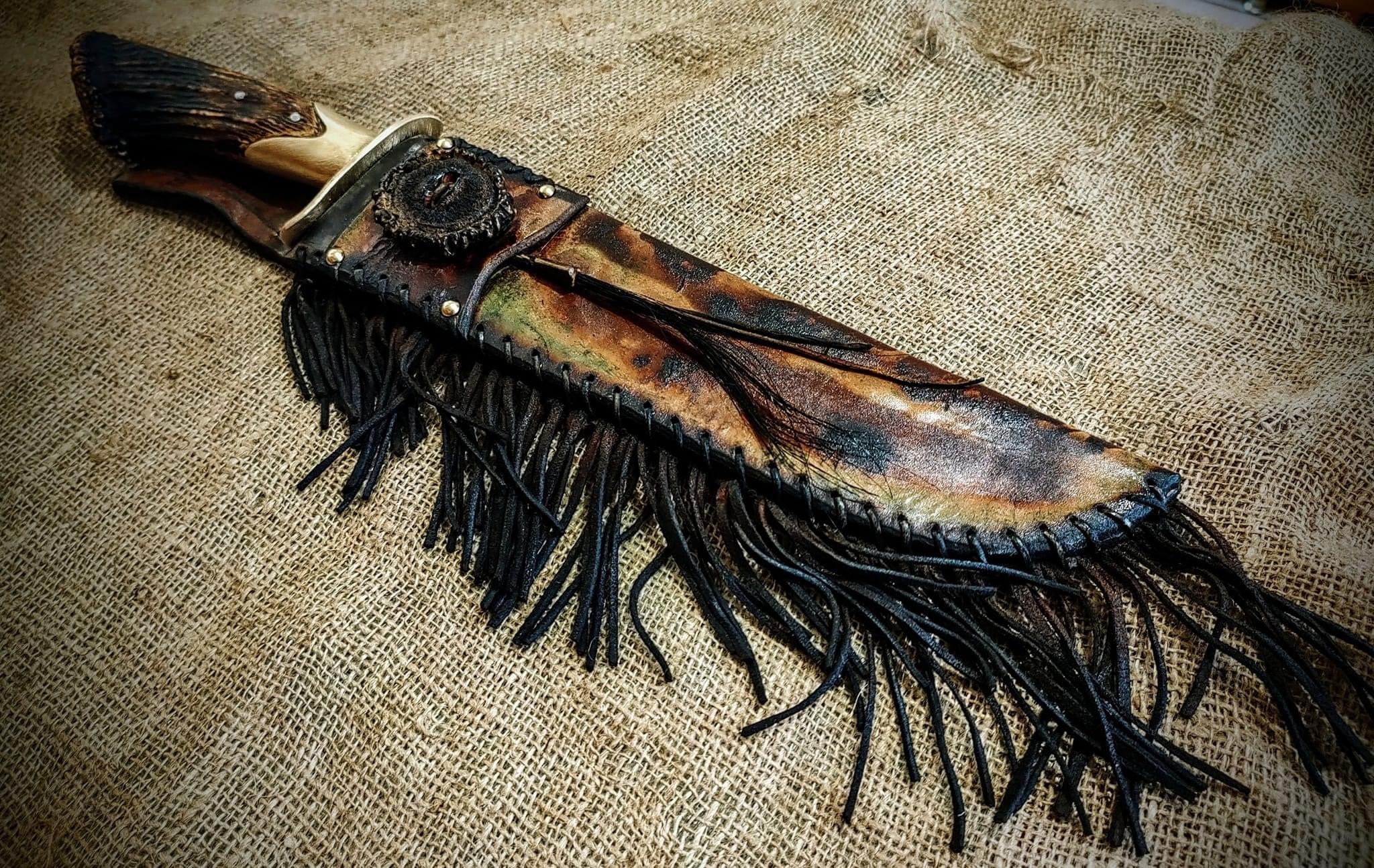 Custom Knife carbon Steel Hunting Knife, Carbon Steel Bowie Knife