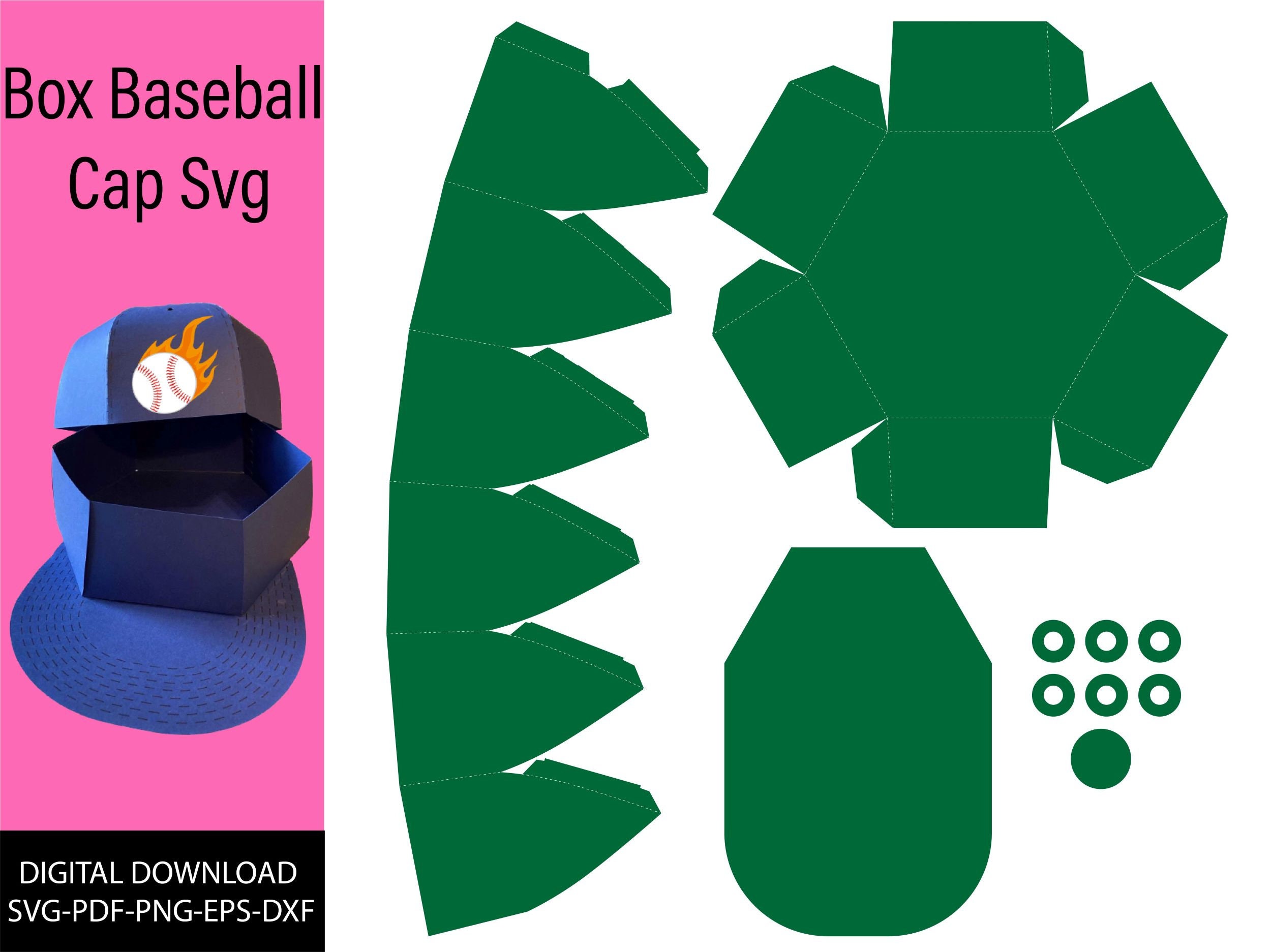 Baseball Cap Box Svg, Printable Baseball Cap Template, Gift Box Svg Baseball Cap Box Svg, Printable Baseball Cap Template, Gift Box Svg