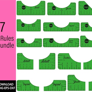 T Shirt Ruler big svg Bundle, t-shirt alignment tool svg, centering tool template,vinyl placement guide,adult kids t-shirt ruler,cricut file