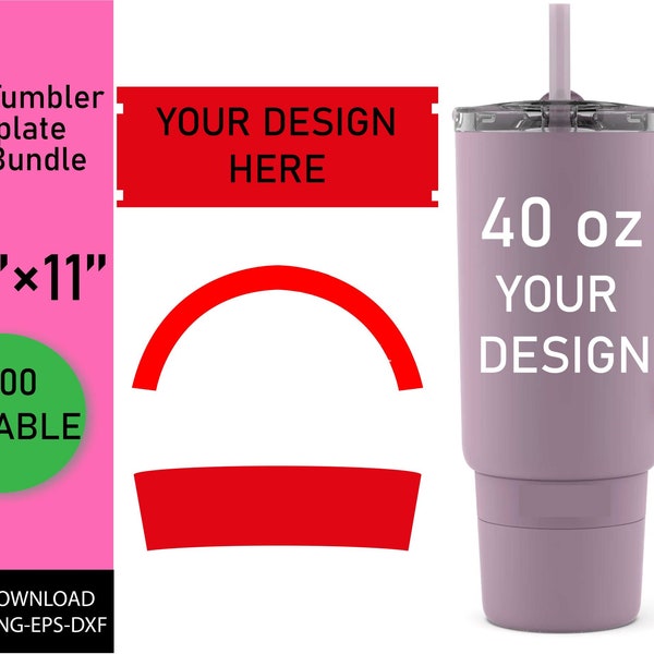 40 oz Tumbler Template Svg, Quencher 40 oz Tumbler Wrap Template svg files for Cricut Png Sublimation Designs Instant Digital Download