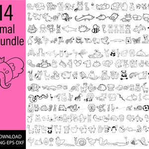 animal svg bundle cut file wild Cute animal, animal, flower, leaf, wildflower, clipart, love, valentine's day, wedding, svg dxf, png cricut
