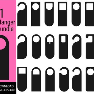Door hanger svg, front door hanger svg, dxf, eps, png, jpg, instant download, commercial use, hotel door tag svg