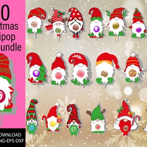 Weihnachten Lollipop Halter SVG, Rentier Lollipop Halter Schnittdatei, Bonbonhalter SVG, Weihnachtsbaumschmuck, Weihnachtsmann Bonbonhalter