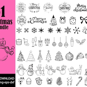 CHRISTMAS SVG Bundle, CHRISTMAS Clipart, Christmas Svg Files For Cricut, Christmas Svg Cut Files
